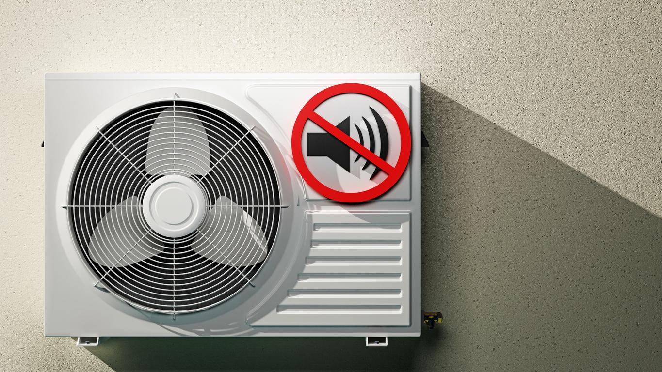 concept of noiselessness of the external unit of the air conditioner