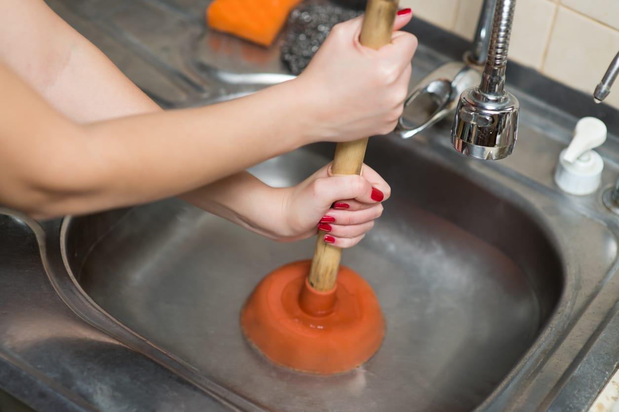 clogged sink