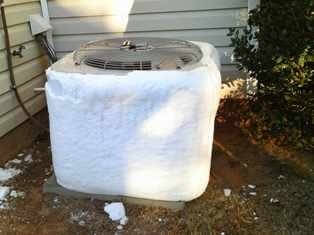 frozen heat pump