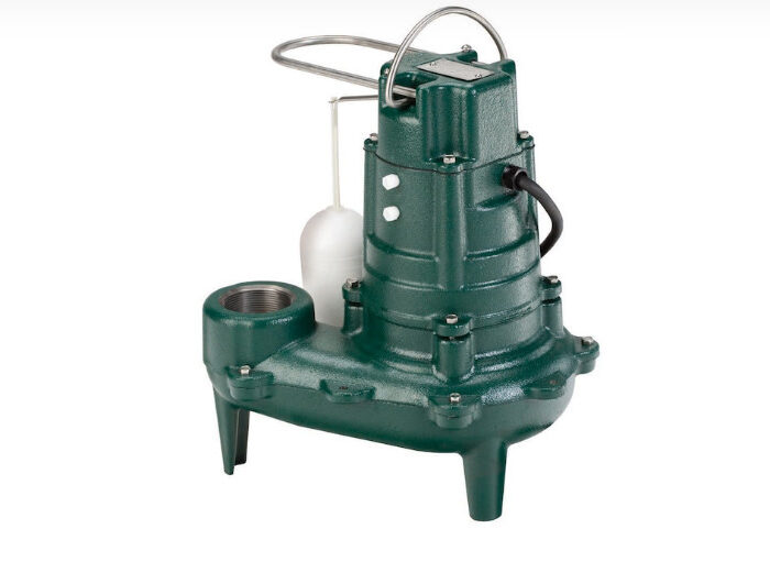 Zoeller sump pump with white background