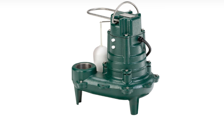 Zoeller sump pump with white background