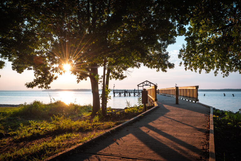 A Spring morning along the Potomac River at Leesylvania State Park in Woodbridge, Virginia.