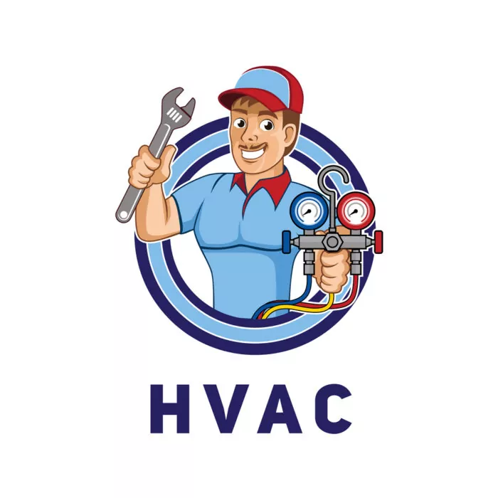 HVAC tech illustration